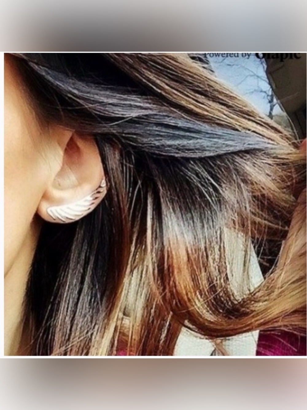 Stella & Dot Sterling Silver Wing Ear Climbers. NIB - Picture 3 of 6